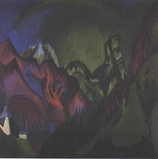 Ernst Ludwig Kirchner Tinzenhorn Zugen gorge near Monstein